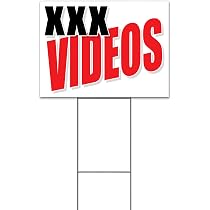 Amazon.com: XXX Videos (18" x 24") Yard Sign, Quantity Discounts ...