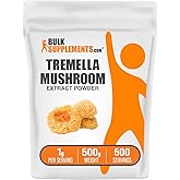 BulkSupplements.com Tremella Mushroom Extract - Tremella Fuciformis Extract, Mushroom Supplement - Vegan & Gluten Free, 1g per Serving, 500g (1.1 lbs) (Pack of 1)