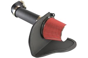 MILLION PARTS Cold Air Tube with Filters with Heat Shield 5.7L 6.1L V8, Red