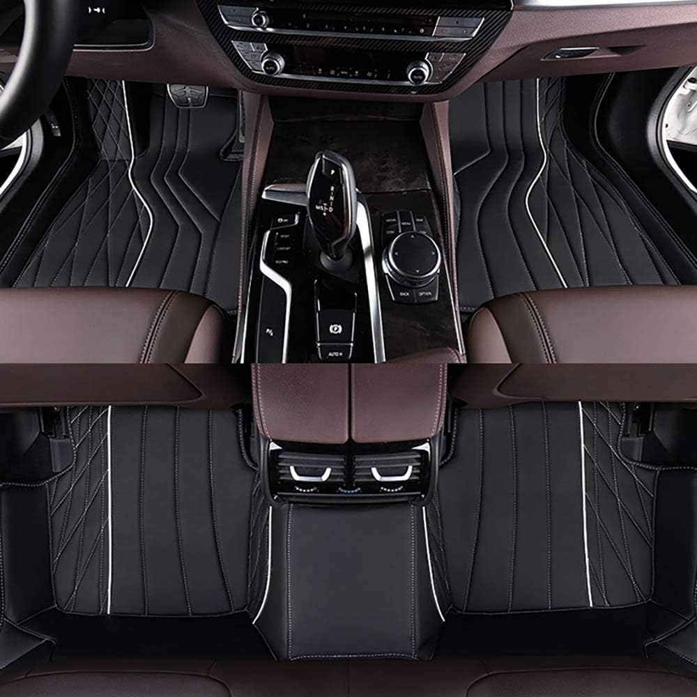 Leesville Leather Floor Mats for Chrysler 300,2016-2019 6th Generation Artificial Leather Floor Mats, Full Surrounded Waterproof CAR Floor Mats, Chrysler 300 Leather Mats