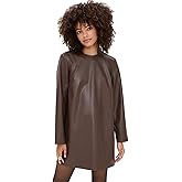 LE BOP Women's Ophelia Faux Leather Dress