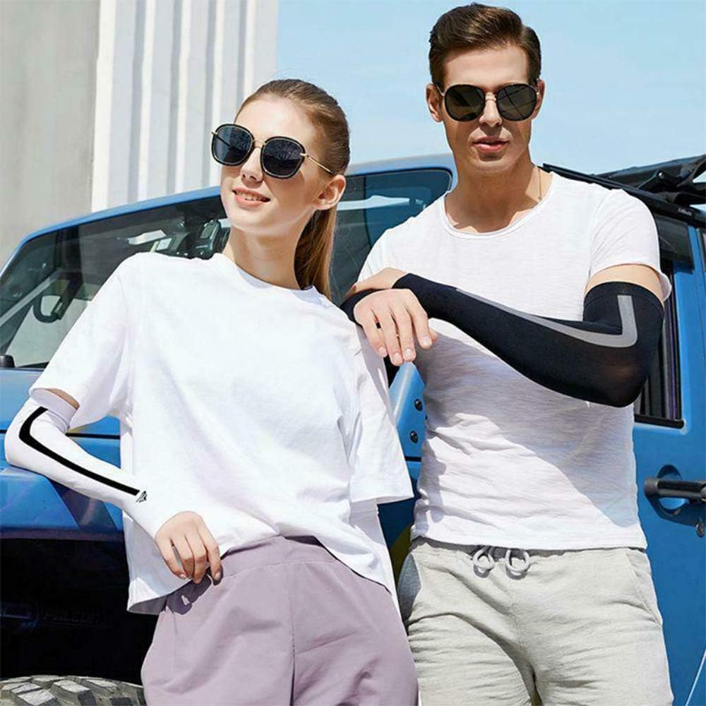 UV Sun Protection Arm Sleeves - Cooling Compression Sleeves for Men & Women - Arm slimming Cover/Shield/Warmers for Basketball, Running, Cycling, Golf & Other Outdoor Sports (3 pairs): Clothing