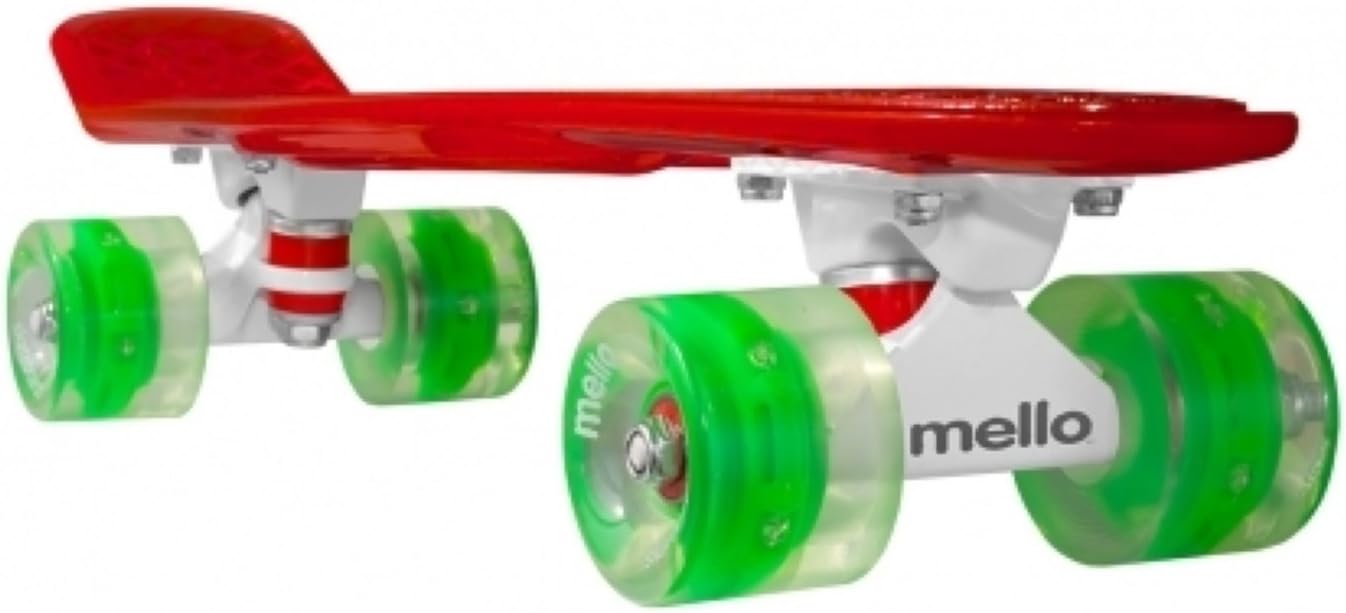 MELLO Unisex-Youth Watermelon Flip Skateboard, Red/Green, 22"