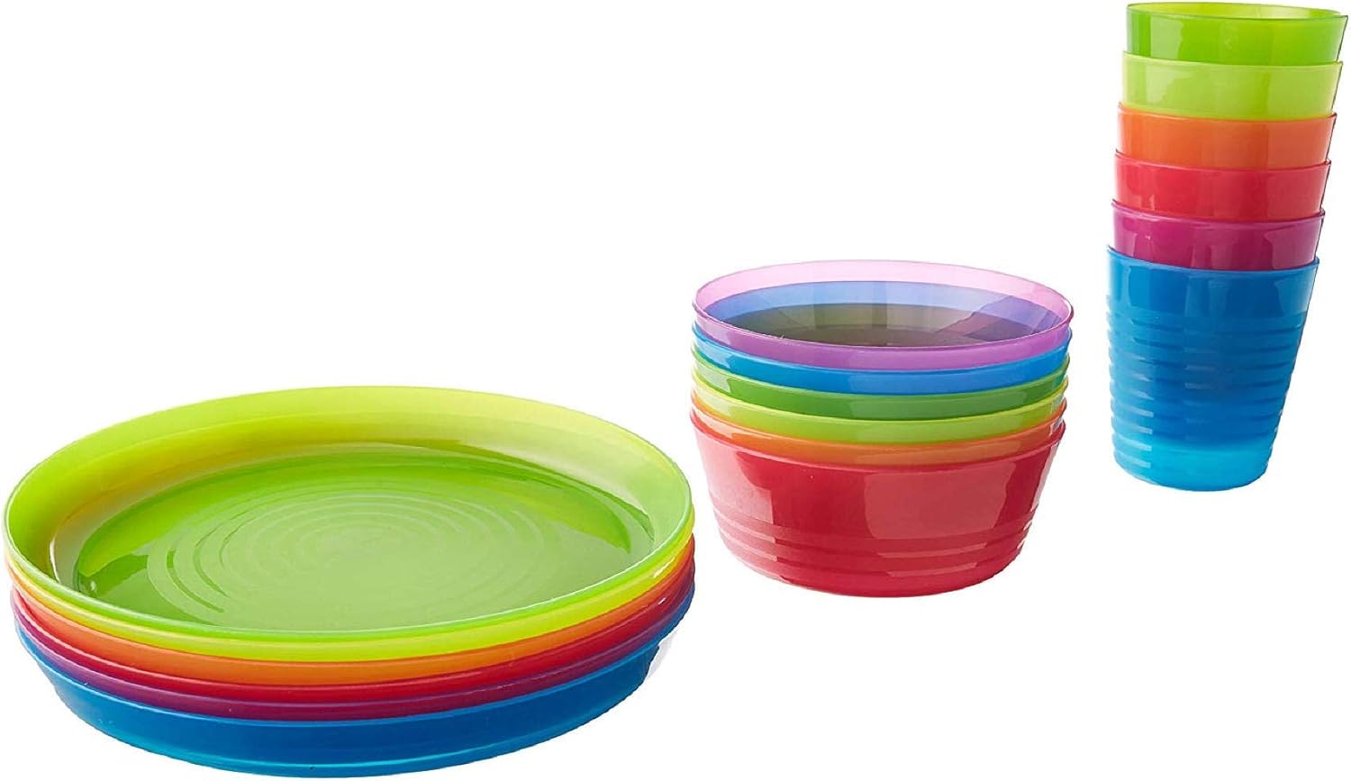 IKEA KALAS Children Color Bowl, Tumbler and Plate Sets X6 Each (Set