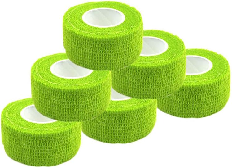 Self Adherent Wrap Tape Medical Cohesive Bandages Flexible Stretch Athletic Strong Elastic First Aid Tape for Sports Sprain Swelling and Soreness on Wrist and Ankle 6 Pack 1Inch X 5Yards(Beige): Health & Personal Care