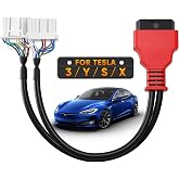 Autel Original TCAN003 Splitter Diagnostic Cable for Tesla Model 3, Y, S, X | 20 Pin + 12 Pin to 16 Pin OBDII Adapter OBD2 Connector Work with Autel Scanner MaxiSys Elite II PRO MS909 MS919 MSUltra