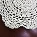 KEPSWET Crochet Lace Placemats Set of 4 Beige Cotton Washable Placemats for Dining Table Oval 10