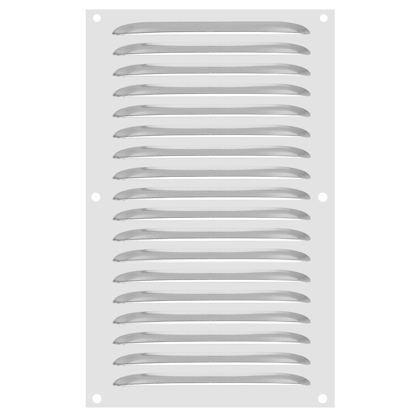 PATIKIL 10 x 16 Inch Stainless Steel Vent Cover, Screen Air Grille Ventilation Cover HVAC Louvered Grill for Home Kitchen Fireplace Bathroom Wall Ceiling, Silver Tone