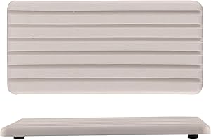 NiuYichee 2 PCS Water Absorbent Diatomite Coasters Rectangle, Grooved Design, Water Absorbing Stone Used for Hand Soaps & Pla