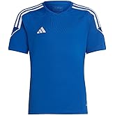 adidas Kids Boys Tiro23 V Neck Short Sleeve Jersey Soccer Cleats - Blue