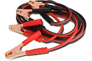 Auto Dynasty Heavy Duty 12Ft 10Gauge Booster Cables Power Jumper 200AMP Emergency Battery Start Car/Motorcycle