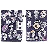 iPad Mini Case by KIQ (TM) Gus Fink Boogily Heads Skull Gnome Portfolio 360 Leather Case Skin Cover for Apple iPad Mini 1 2 3