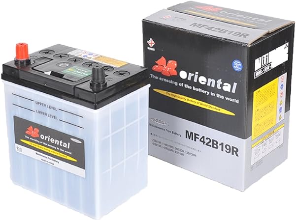 Amazon オリエンタルブランド アトラス製 国産車 軽自動車用バッテリー 42b19r Mf42b19r カーバッテリー 車 バイク