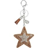 Bling Rhinestone Star Keychain Bag Charm | Sparkly Double Star, Y2k Aesthetic , Car Purse Decor, for Women