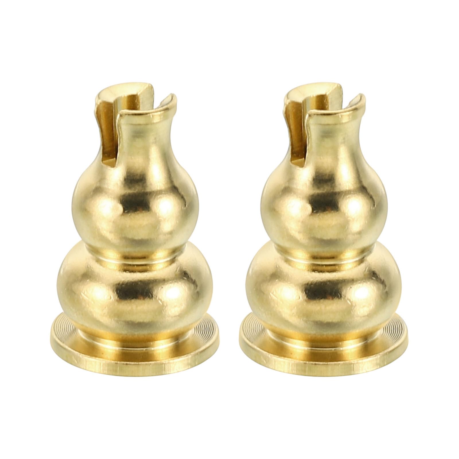 PATIKIL Coil Incense Holder, 2 Pack Brass Incense Burner Stick Holder Incense Stand Base Gourd Type for Yoga Spa Room Home Office, 0.6" Dia. 0.9" Tall