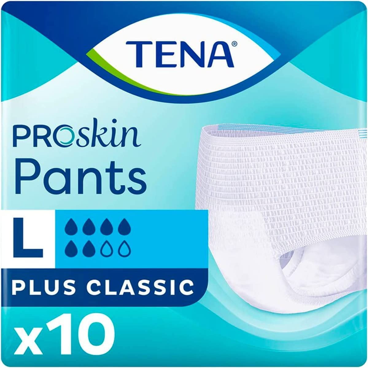 Tena Pants Plus Classic - Large - Pack of 10 (Incontinence Pants)