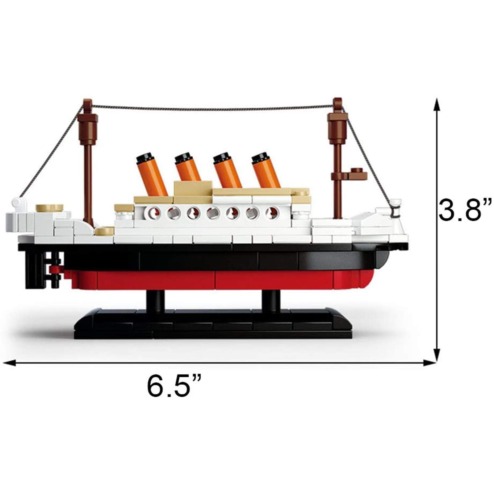 SuSenGo Building Blocks Titanic ShipBoat 3D Model Educational Gift Toys for Children 194PCS
