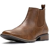 IUV Cowboy Boots For Men Ankle Boots Western Boot Casual Dress Slip On Chelsea Men
