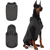 IECOii Dog Sweatshirts for Large Dogs, Basic Dog Hoodie for Large Size Dogs, Pet Pullover Sweatshirt with Hood Lightweight Fall Sweater for Doberman, Pitbull, Labrador, Grey, 2XL (No Fleece Lined)