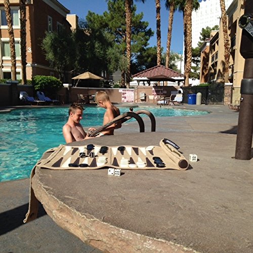 Sondergut Roll-up Suede Backgammon Game Cream