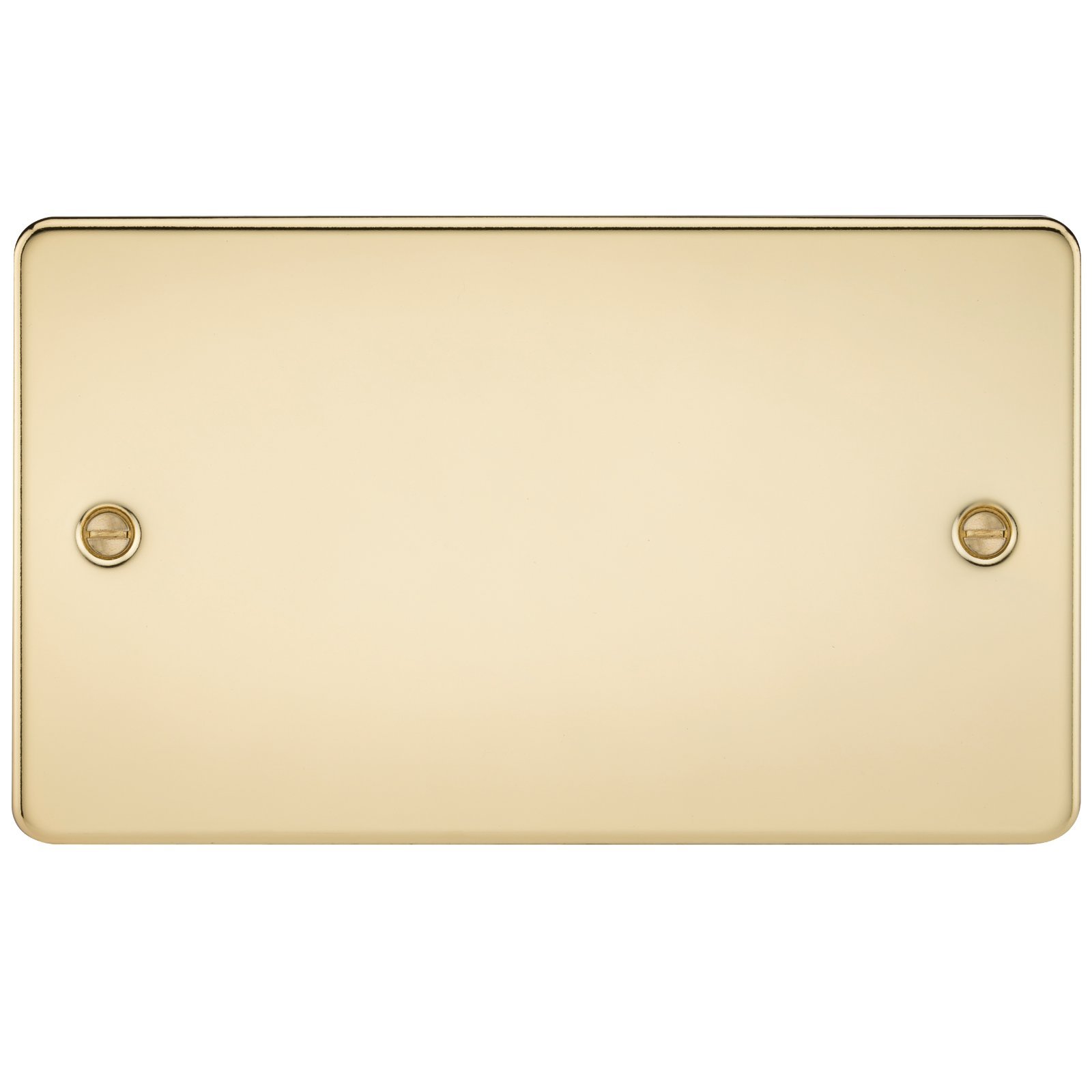 Knightsbridge FPAV8360PB Flat 2G Blanking Plate-Polished Brass