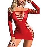 Kaei&Shi Sexy Club Outfits for Women,Mesh Cutout Mini Dress,Off Shoulder Birthday Bodycon Dresses