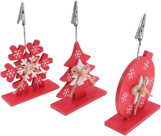 Segnaposto Natalizi Amazon.Amosfun Set Di 3 Segnaposto In Legno A Forma Di Albero Di Natale A Forma Di Palla Con Clip Per Promemoria Decorazioni Per La Tavola Decorazioni Natalizie Amazon It Casa E Cucina