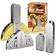 Sophico Stainless Steel Taco Shell Stands, Make Crispy Flat-Bottom Tacos Shells Mold for Toaster, Baking, Fryer or Air Frying, Upgrade Your Tacos (Tacos Shells Mold)