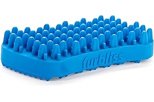 Vetnique Labs Furbliss Dog Brush for Small Dogs, Cats and Pets with Short Hair, Grooming Bathing Massaging Deshedding Multi-Functional Wet or Dry Silicone Brush (Short Hair Brush)