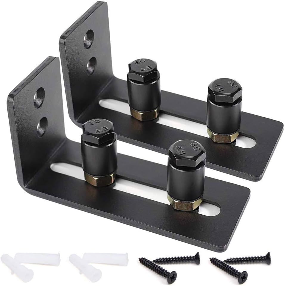 Sliding Barn Door Bottom Adjustable Floor Guide Roller, Black, Super Smoothly and Quietly