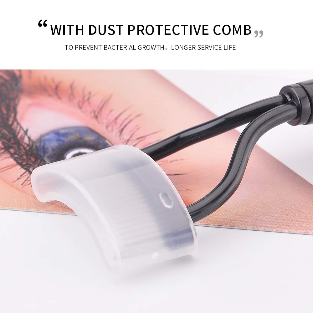Eyelash Comb Curler Eyebrow Brush MSQ Eyelash Separator Mascara Applicator Eyelash Definer With Comb Cover Arc Designed Cosmetic Brushes Tool Black: Beauty