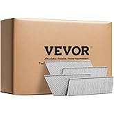 VEVOR 16 Gauge Finish Nails, 20-Degree Angled Finishing Nails, 2000-Count (2-1/2 in, 2 in, 1-1/2 in, 1-1/4 in, 500 Per Size) Finishing Nail, Galvanized Brad Nail, for 16GA 20° Angled Finish Nailers