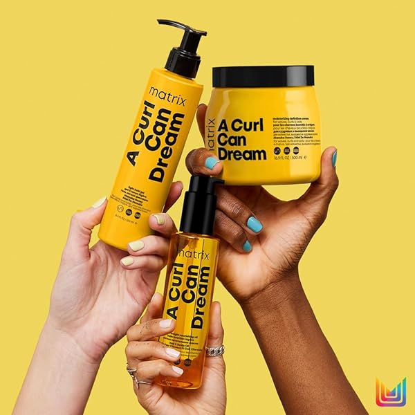 MATRIX A CURL CAN DREAM LIGHT HOLD GEL FOR CURLY, COILY, & WAVY HAIR – CONTROLS FRIZZ AND DEFINES CURLS WITHOUT FLAKING OR CRUNCH, SILICONE, SULFATE & PARABEN-FREE, SALON STYLING GEL