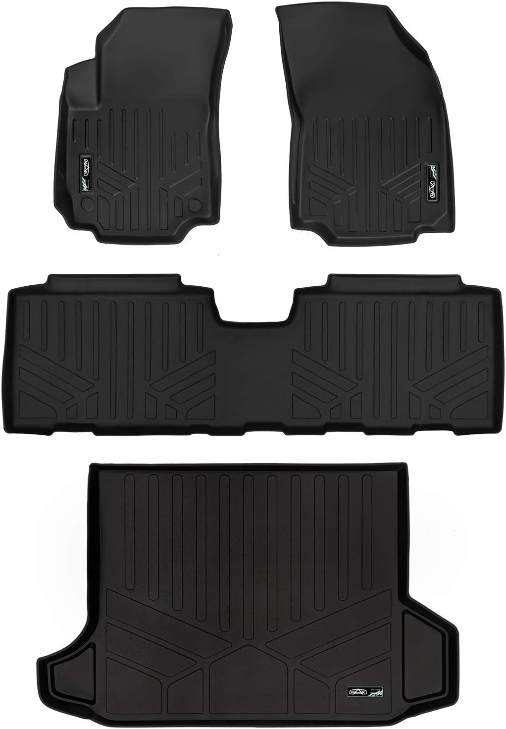 Amazon Com Maxliner Floor Mats 2 Rows And Cargo Liner Black For