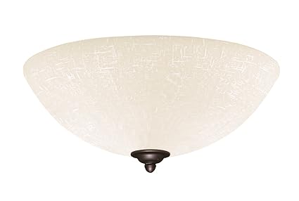 Emerson Ceiling Fans Lk83orb White Linen Light Fixture For Ceiling