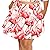 Astra Signature Women' s Plus Size Vintage Pleated A Line Flamingo Print Mini Skirt with Pockets