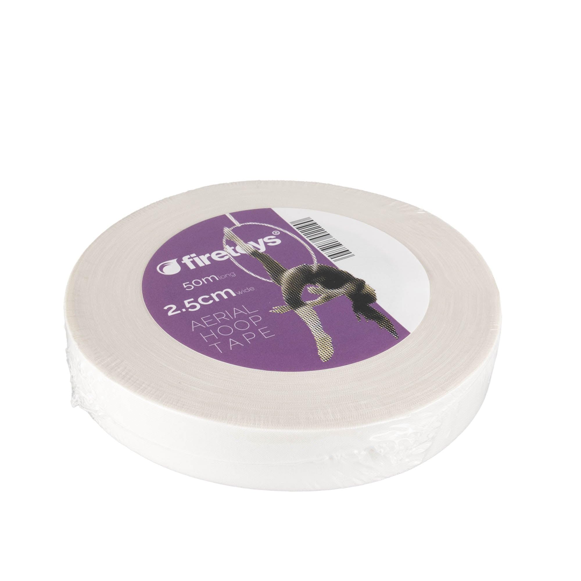 Firetoys Aerial Hoop Tape - 50m Roll, UK-Made - 2.5cm - White