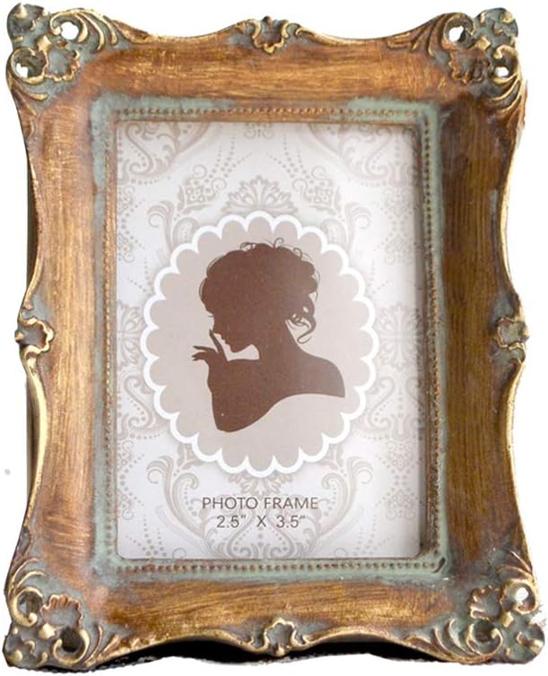 CISOO Vintage Picture Frame 2.5x3.5 Antique Photo Frame