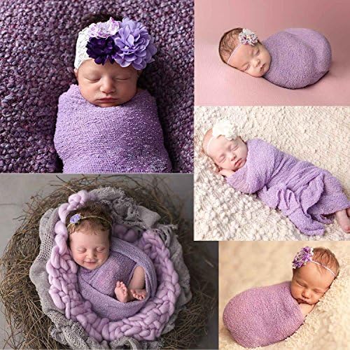 Bonbons Newborn Photography Wraps Newborn Stretch Wrap Lavender Color Newborn Baby Photo Prop Lavender
