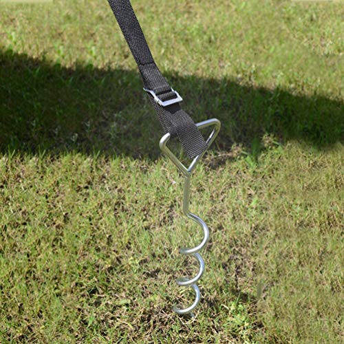 ZhenT Trampoline Anchors Kits,Heavy Duty Tie Down System,Set of 4,Give a Greater Span of Anchorage to Be Safer,Non-Rust Anchors Kit for Trampolines