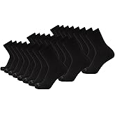 AND1 Men's Athletic Socks - 24 Pack Performance Cushion Crew Socks