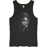 Sugar Skull Lace Men's T-Shirt Black White Day of The Dead Gothic Beauty Monochrome Dia de Los Muertos Elegant Men's Tee