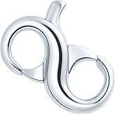 Pndeyo 925 Sterling Silver Lobster Claw Clasps, Double Opening Necklace Bracelet Extender, Jewelry Clasps and Closures for Necklace Bracelet Anklet Pendant Keychain DIY Craft Making