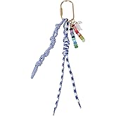 HJGPL Colorful Beads Braided Blue Rope Paracord Fish Charm Bag Charm Keychain