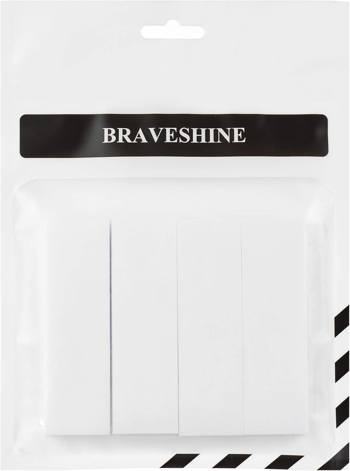 BRAVESHINE Heavy Duty Picture Hanging Strips - Instead of Nails and Screws - 12 Pack Sticky Wall Tape Hook Loop Adhesive Fasteners for Classroom DIY, Home, Office or Industrial Use - Black, 1.2x4inch