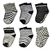 YIISOO 6 Pairs Toddler Baby Boy Anti Slip Crew Walkers Ankle Grip Socks for 12-36 Months