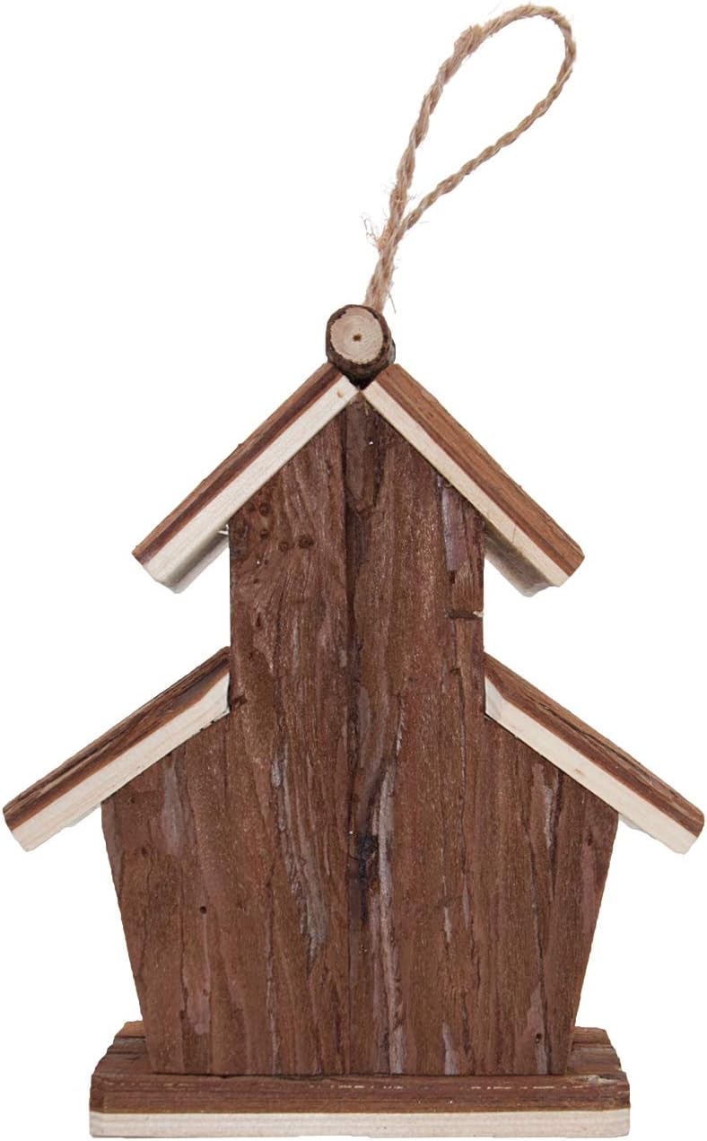 Flying Spoon Wooden Bird Houses, Handmade Hanging Birdhouse for Indoor & Outdoors Decor Garden Patio Decorative for Bluebirds, Wrens & Chickadees (3 Holes) : Garden & Outdoor