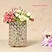 VINCIGANT Gold Crystal Metal Tealight Candle Holder for Centerpieces, 6.3 inch Tall Blingbling Hurricane Candle Holder, Decorative Cylinder Vases for Wedding Party Table Dinning Room Decor