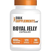 BulkSupplements.com Royal Jelly Capsules - Royal Jelly Supplement, Nutritional Supplement - Gluten Free, 2 Capsules per Serving, 120 Count (Pack of 1)
