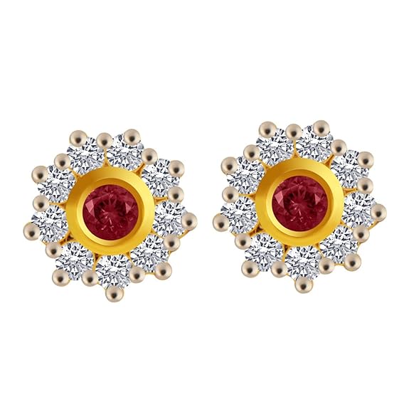 Buy P.C. Chandra Jewellers 14KT Yellow Gold Stud Earrings for Women at